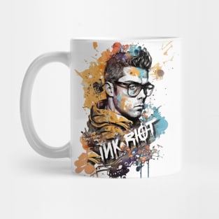 Graffiti Ink Tagging Splatter Watercolor for Artist Mug